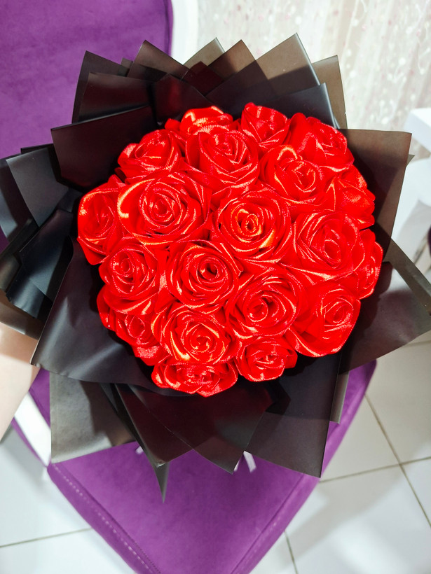 دسته گل رز مصنوعی ۲۰شاخه گل خواستگاری دسته گل شیک