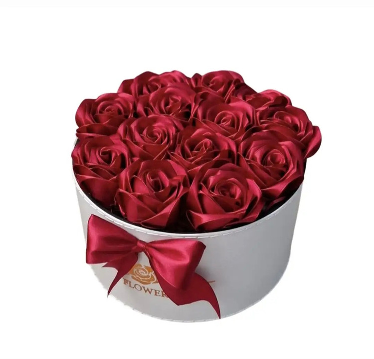 باکس گل رز روبانی مصنوعی گل خواستگاری باکس گل عیادت باکس گل