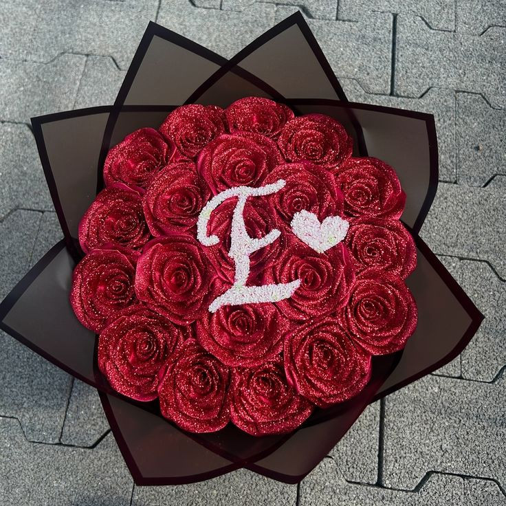 دسته گل رز مصنوعی ۱۸شاخه دسته گل رز روبانی گل خواستگاری گل ولنتاین