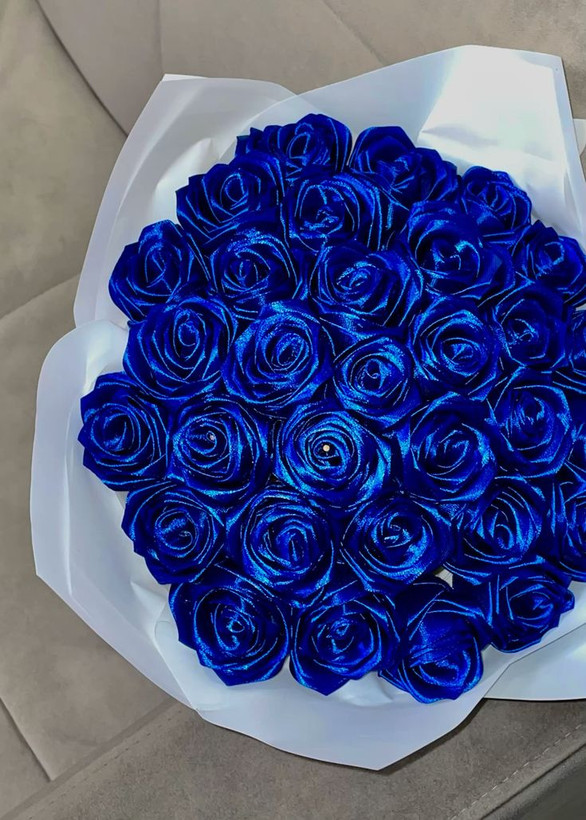 دسته گل رز روبانی ۲۰شاخه دسته گل رز مصنوعی دسته گل ولنتاین گل خواستگاری